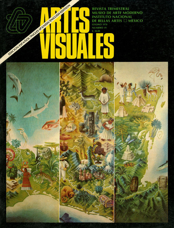 Cover of the nineteenth issue of Artes Visuales, picturing a collage of different paintings.
