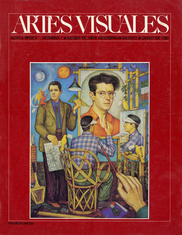 Cover of the first issue of the revamp of Artes Visuales, picturing a painting of a man painting.